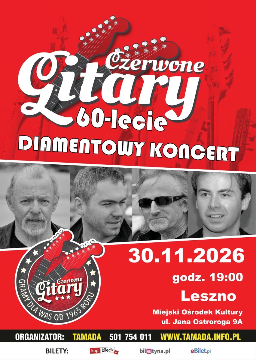 Czerwone Gitary || Diamentowy koncert 60-lecia, plakat wydarzenia