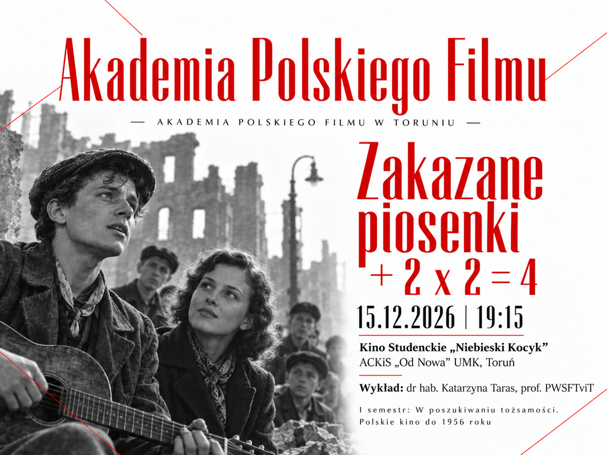 Akademia Polskiego Filmu: Zakazane piosenki + 2 x 2 = 4, plakat wydarzenia