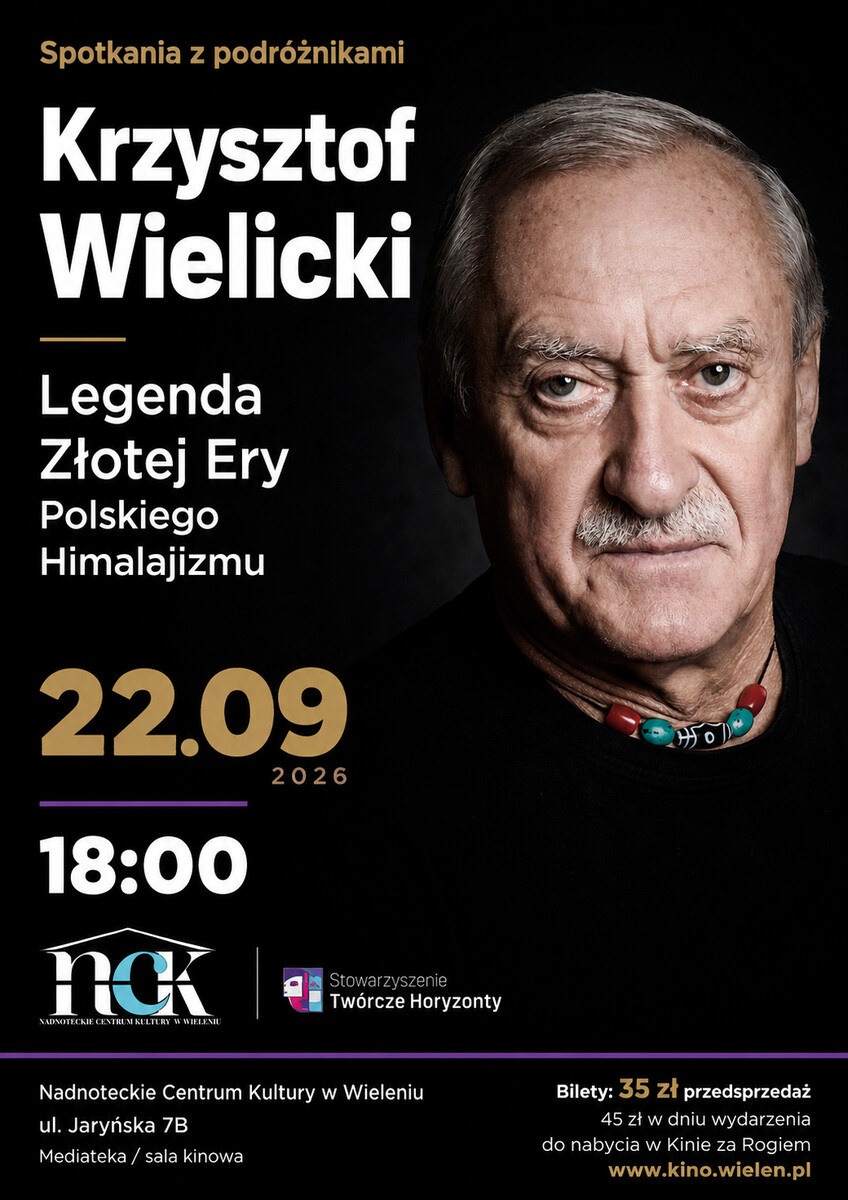 Krzysztof Wielicki - Góry i Przyjaciele, plakat wydarzenia