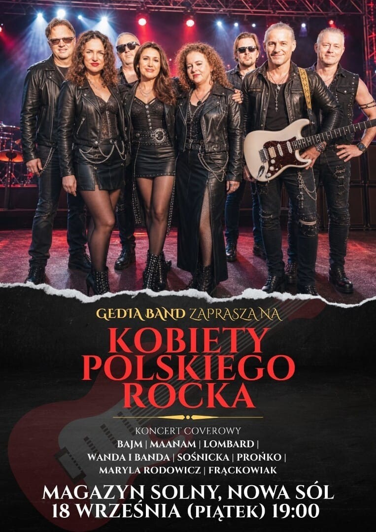 Gedia Band "Kobiety Polskiego Rock'a", plakat wydarzenia