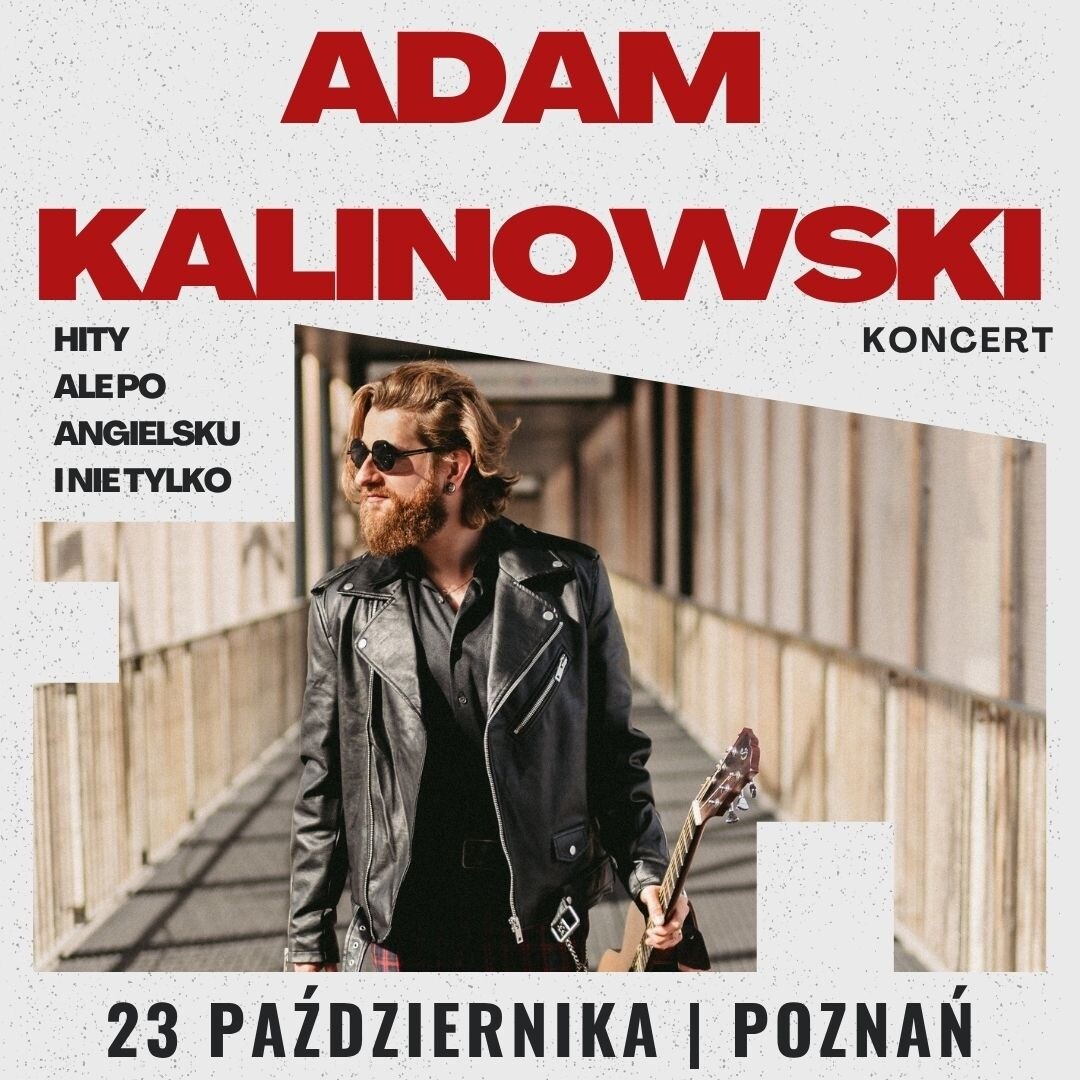 Adam Kalinowski - Ale po angielsku i nie tylko, plakat wydarzenia