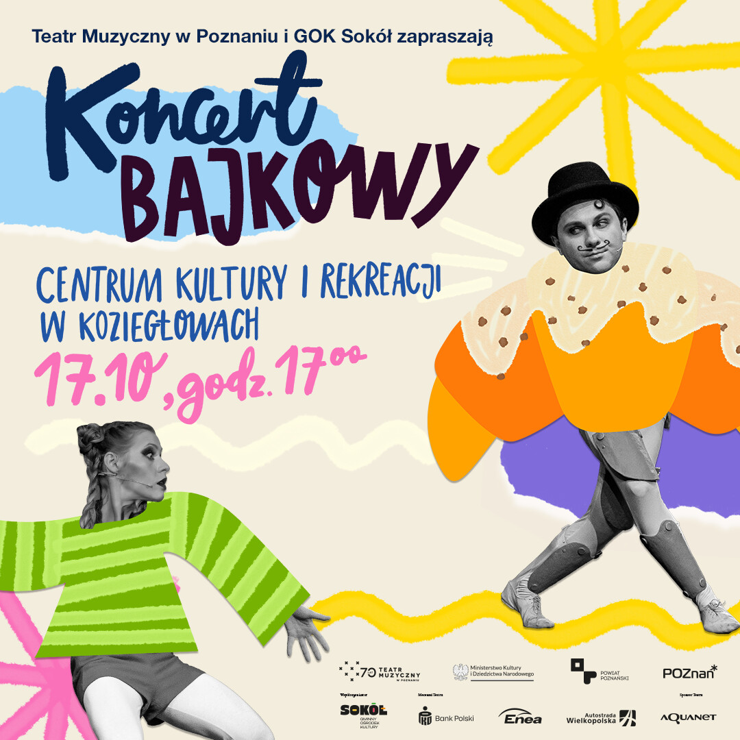 Koncert Bajkowy Teatru Muzycznego, plakat wydarzenia