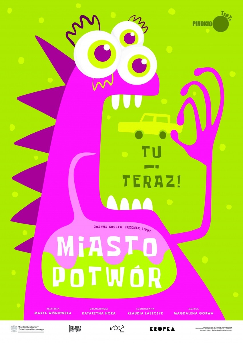 Tu i teraz! Miasto Potwór, plakat wydarzenia