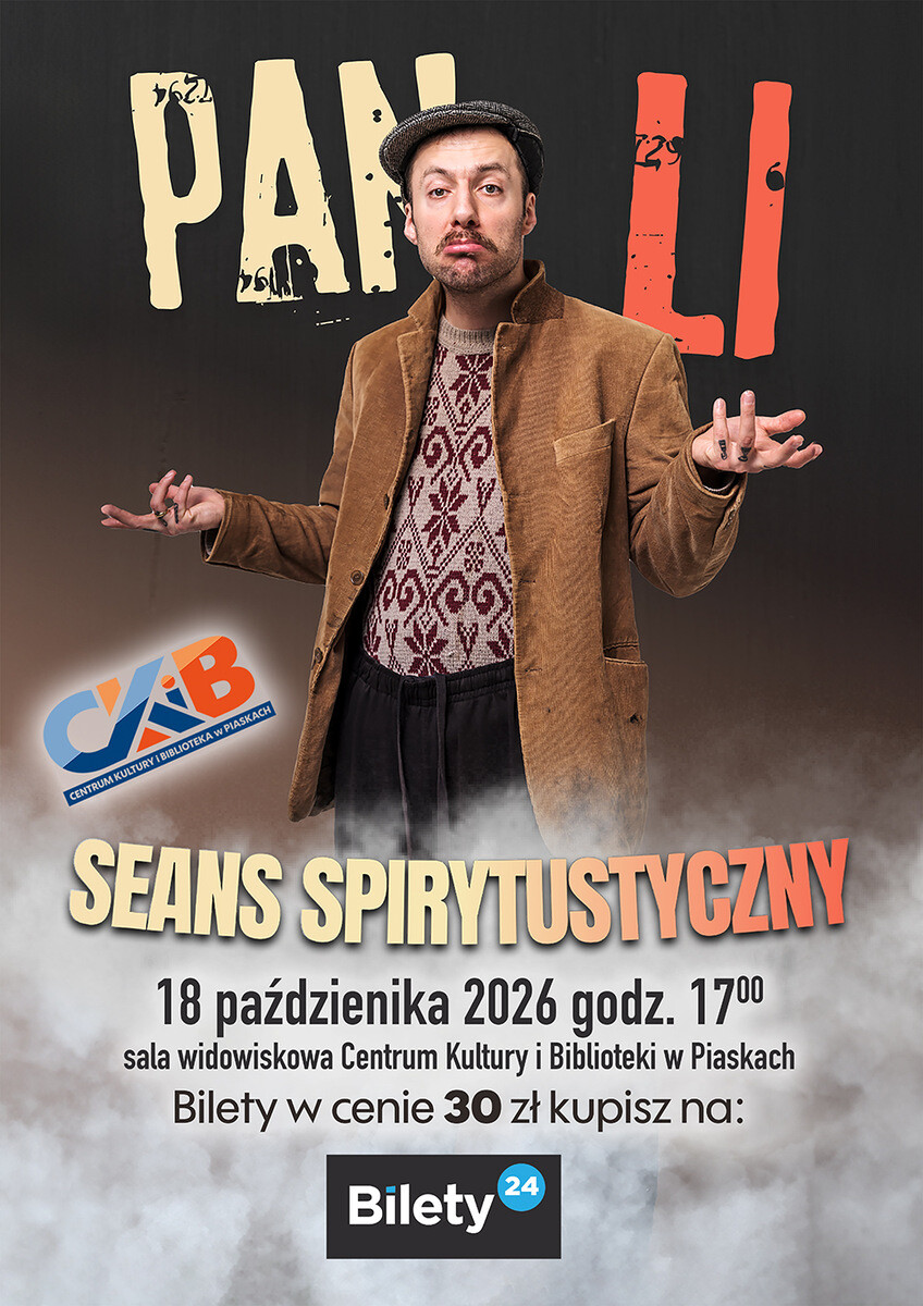 Seans Spirytustyczny – Komediowa Magia i Kontakt z Duchami., plakat wydarzenia