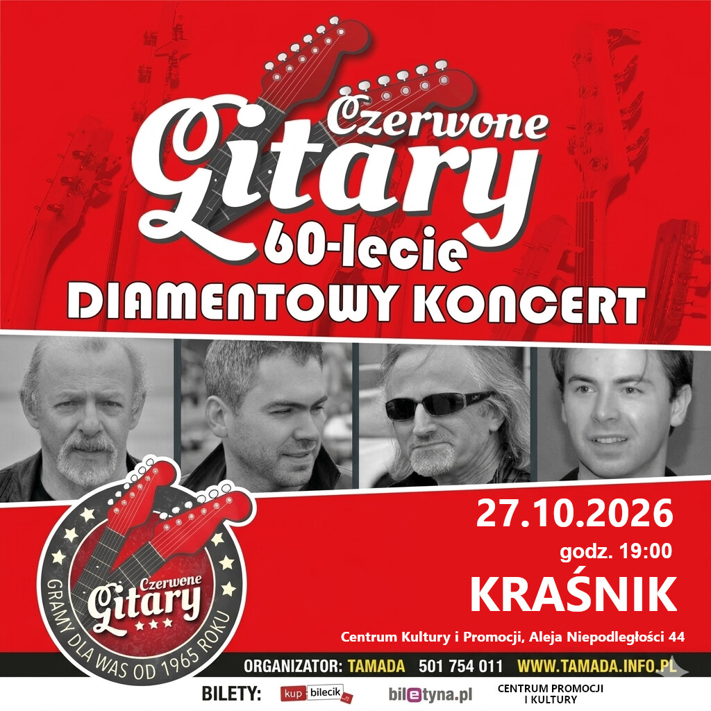 Czerwone Gitary 60- lecie Diamentowy Koncert, plakat wydarzenia