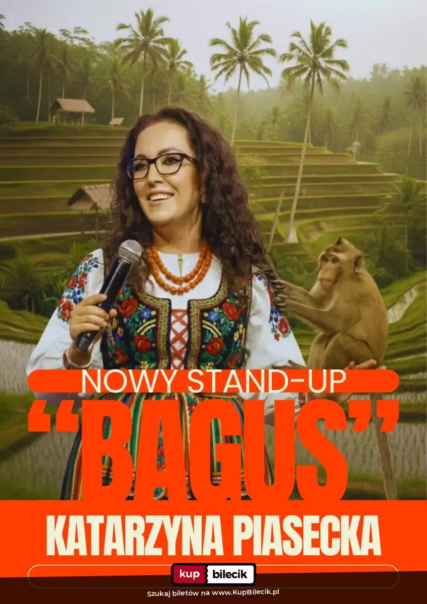 Nowy program stand-up "BAGUS", plakat wydarzenia