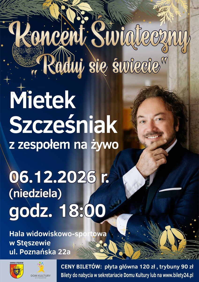 Koncert świąteczny Mietka Szcześniaka, plakat wydarzenia