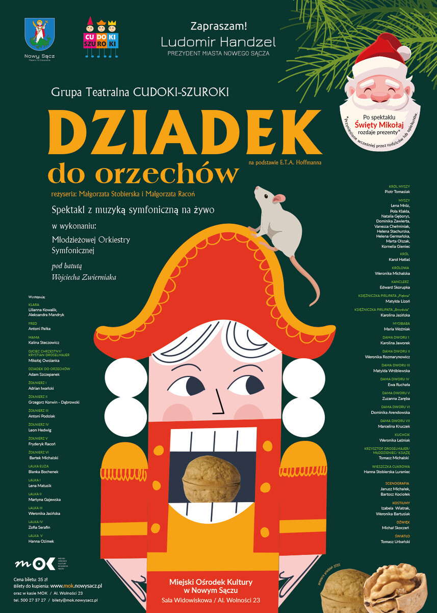 "Dziadek do Orzechów" Grupa Teatralna CUDOKI-SZUROKI, plakat wydarzenia
