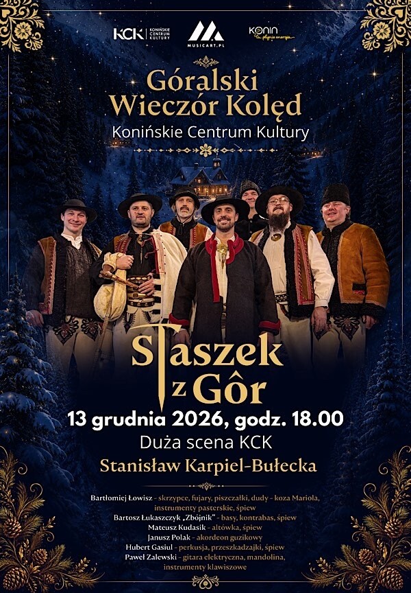 Góralski Wieczór Kolęd - Staszek z Gór, plakat wydarzenia