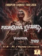 European Carnage Tour 2026: Fleshcrawl + Avulsed + Violentor+ Tortured Corpse