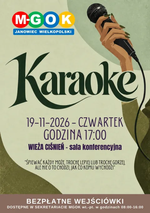 KARAOKE - ŚPIEWAĆ KAŻDY MOŻE .... | 19-11-2026