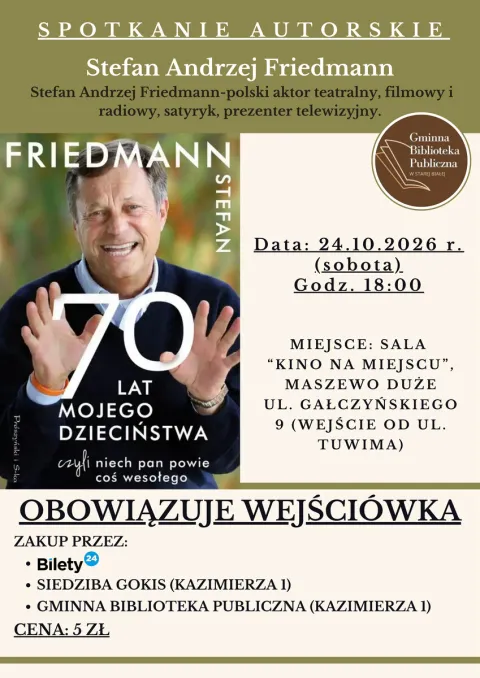 Stefan Friedman – spotkanie autorskie